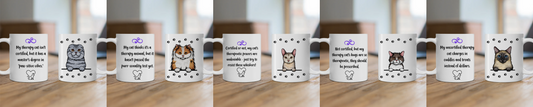 Finding Comfort in Feline Companionship: Introducing the Purr-apy: No certification needed Mug Collection