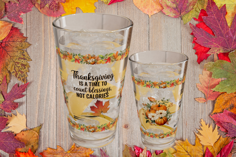 Thanksgiving Mindfulness Pint Glasses