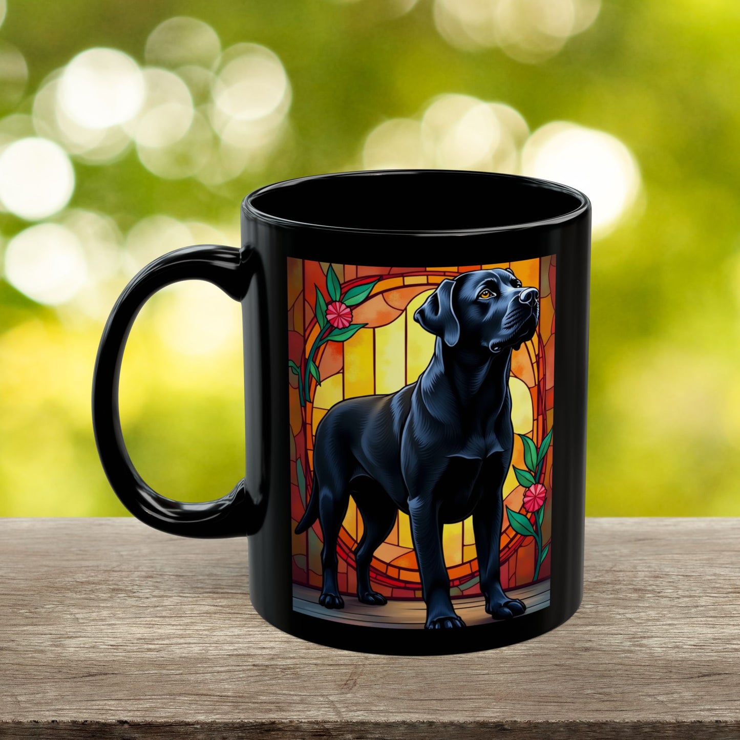 Labrador Retriever Black personalized mug, custom dog coffee cup gift for Lab lovers