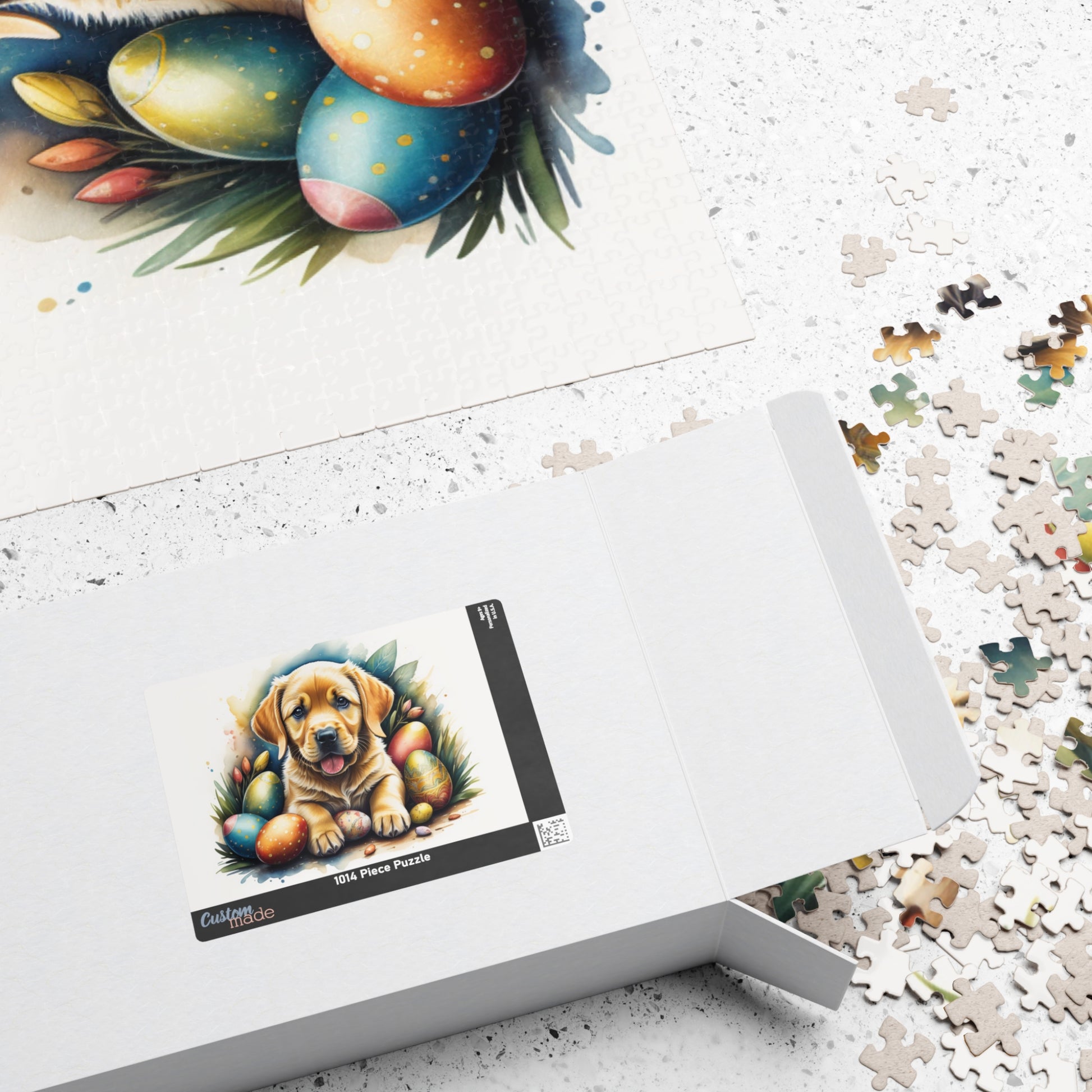 Yellow Labrador Easter Puppy Puzzle - Dog Lovers, Mental Health Benefits, Holiday Fun, Mindfulness, Stress Relief, Festive Gift