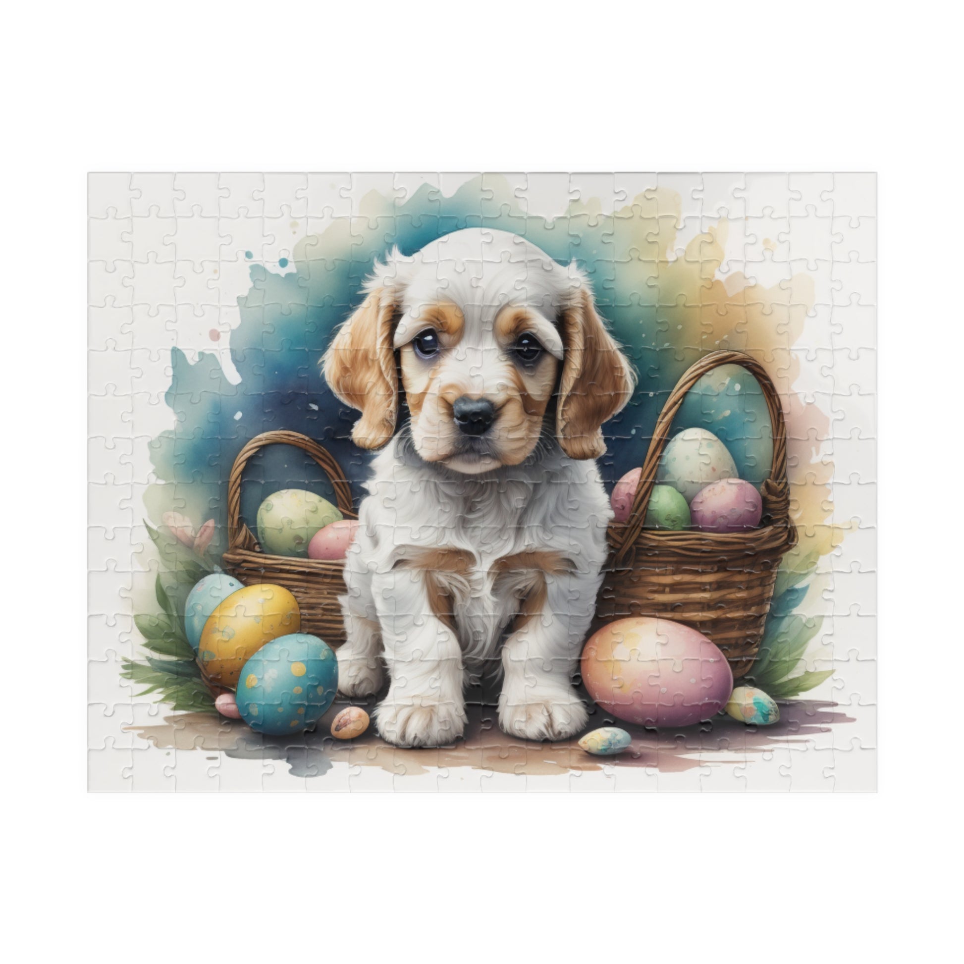Cocker Spaniel (Orange & White) Easter Puppy Puzzle - Dog Lovers, Mental Health Benefits, Holiday Fun, Mindfulness, Stress Relief, Festive Gift