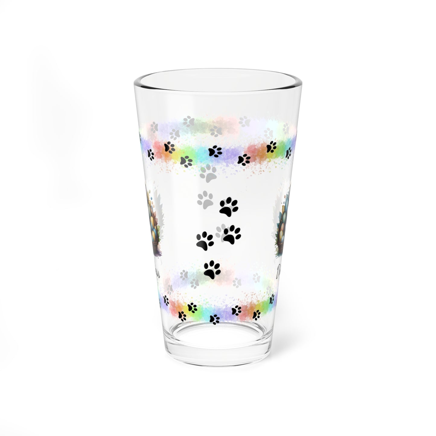 Siberian Husky Personalized Easter Puppy 16oz Pint Glass - Custom Dog Design, Mental Health Gift, Easter Décor, and Festive Celebrations