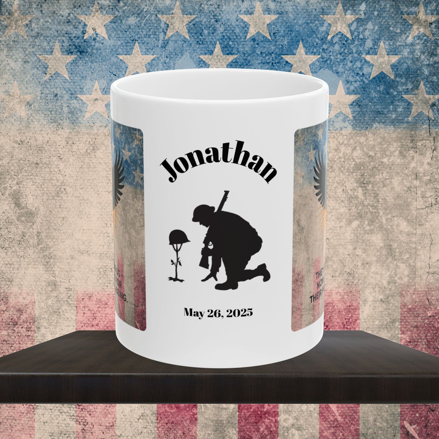 Personalized Memorial Day Mug - "They Fought For Us" PTSD Support Tribute