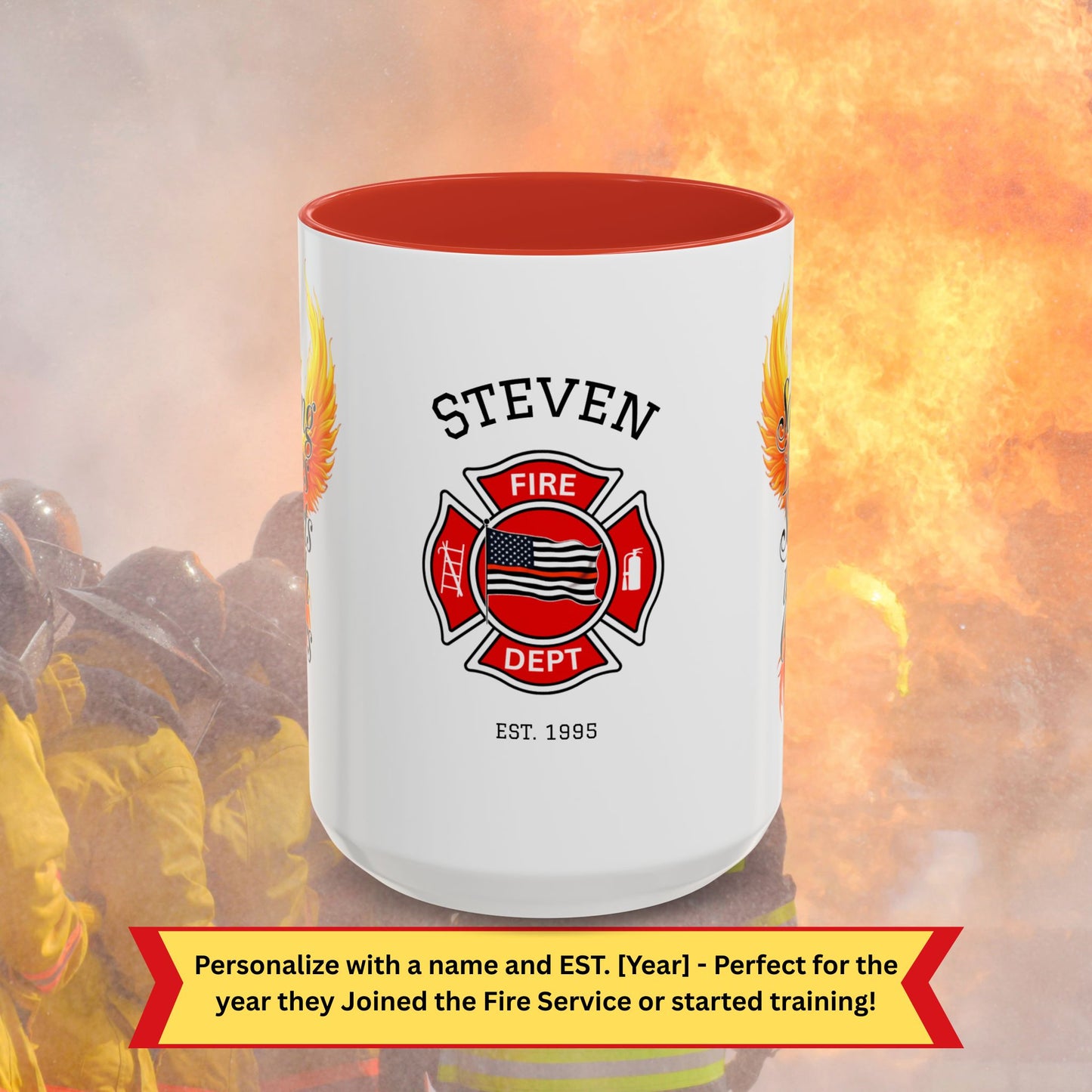 Firefighter Support Custom Mug - Saving Lives Starts with Ours | Personalized Mental Health Gift for Firefighters