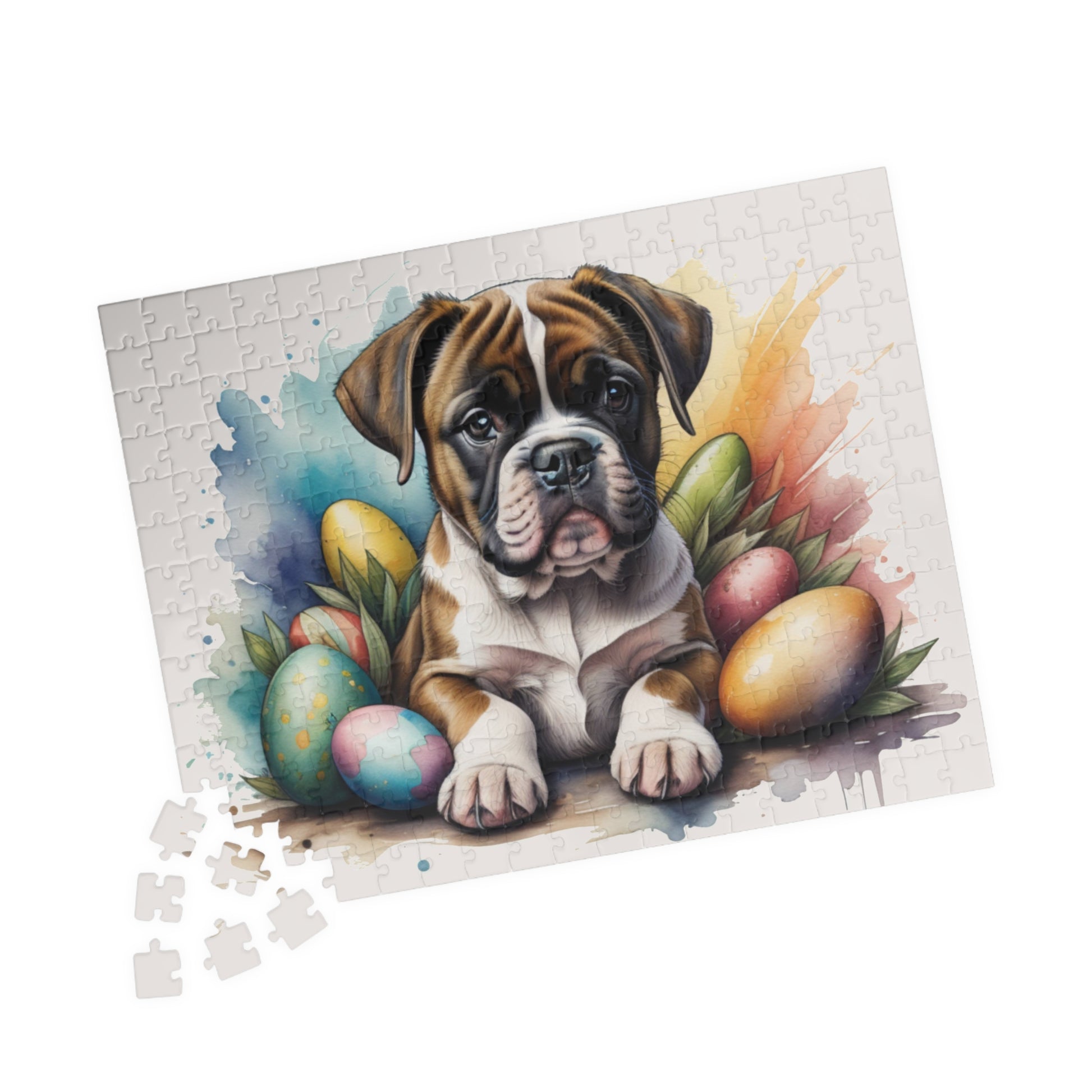 Boxer Easter Puppy Puzzle - Dog Lovers, Mental Health Benefits, Holiday Fun, Mindfulness, Stress Relief, Festive Gift