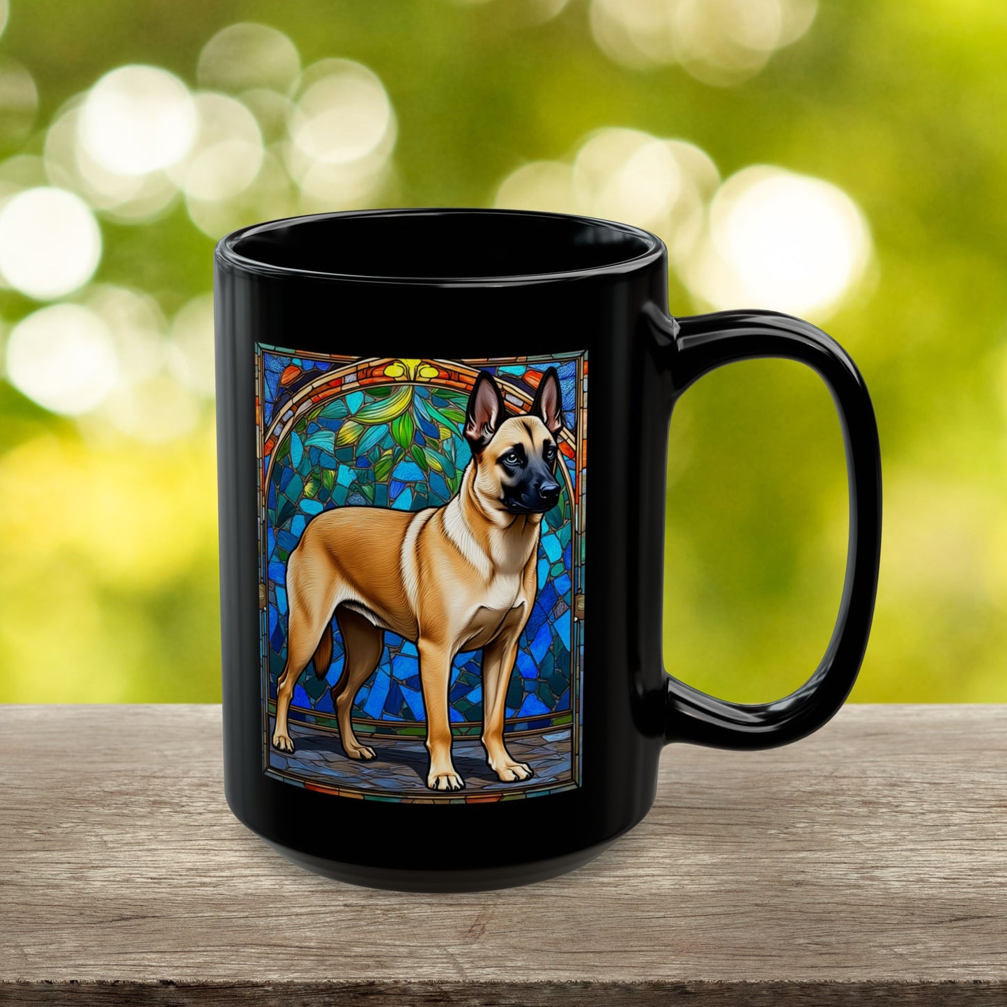 Cream sable Belgian Malinois personalized name mug gift