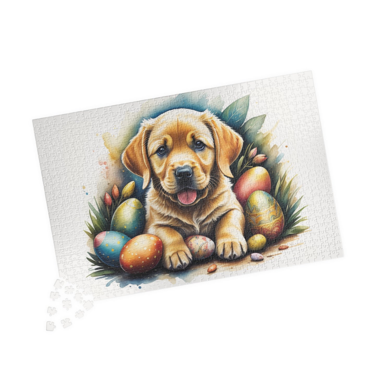 Yellow Labrador Easter Puppy Puzzle - Dog Lovers, Mental Health Benefits, Holiday Fun, Mindfulness, Stress Relief, Festive Gift