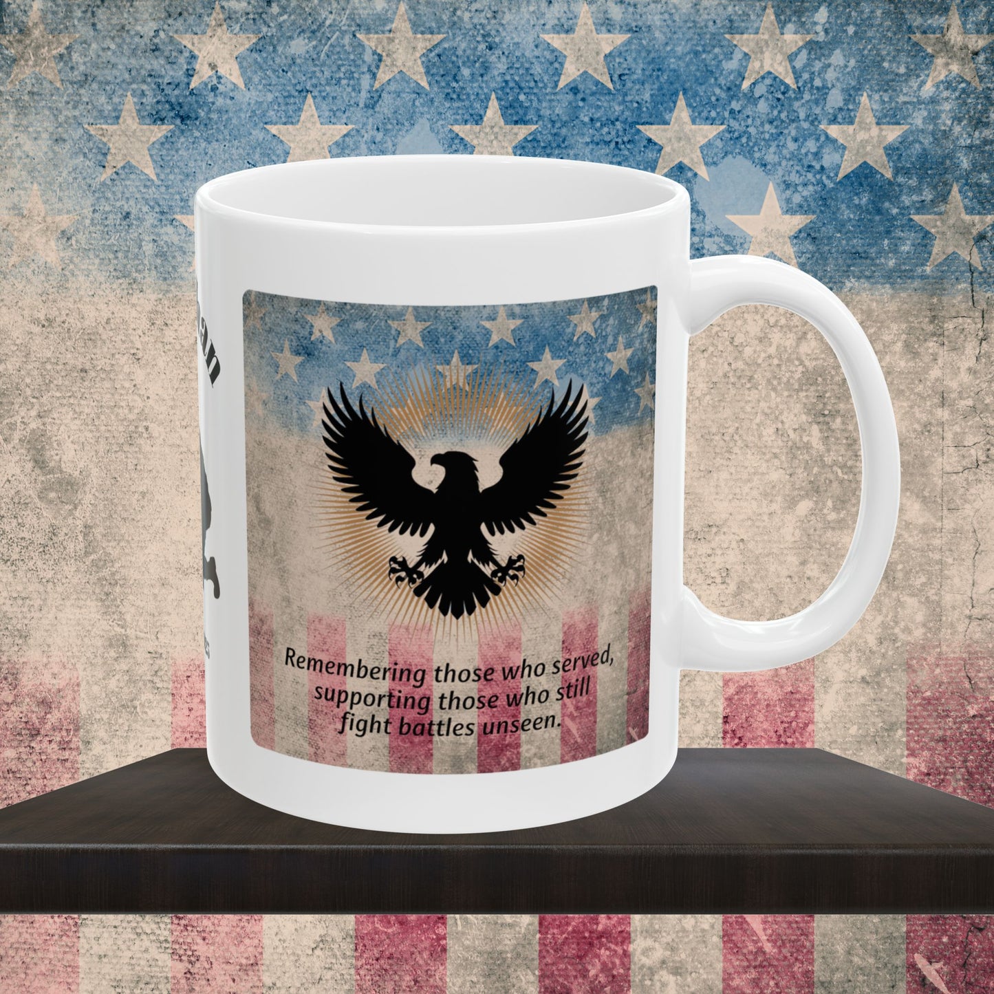 Personalized Memorial Day Mug - "Remembering Those Who Served" PTSD Support Tribute