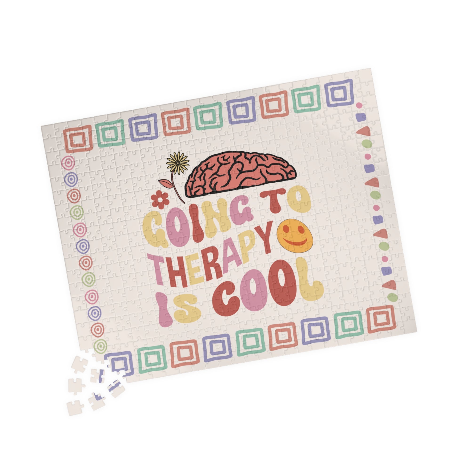 Going To Therapy Is Cool - Mental Health Quote Puzzle