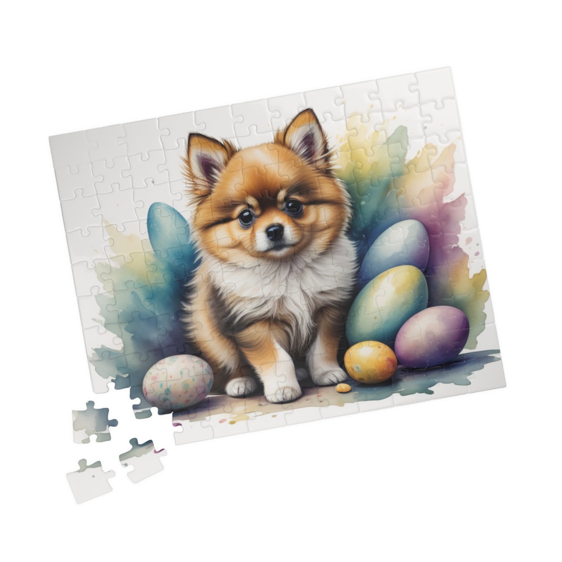 Pomeranian (Cream Sable) Easter Puppy Puzzle - Dog Lovers, Mental Health Benefits, Holiday Fun, Mindfulness, Stress Relief, Festive Gift