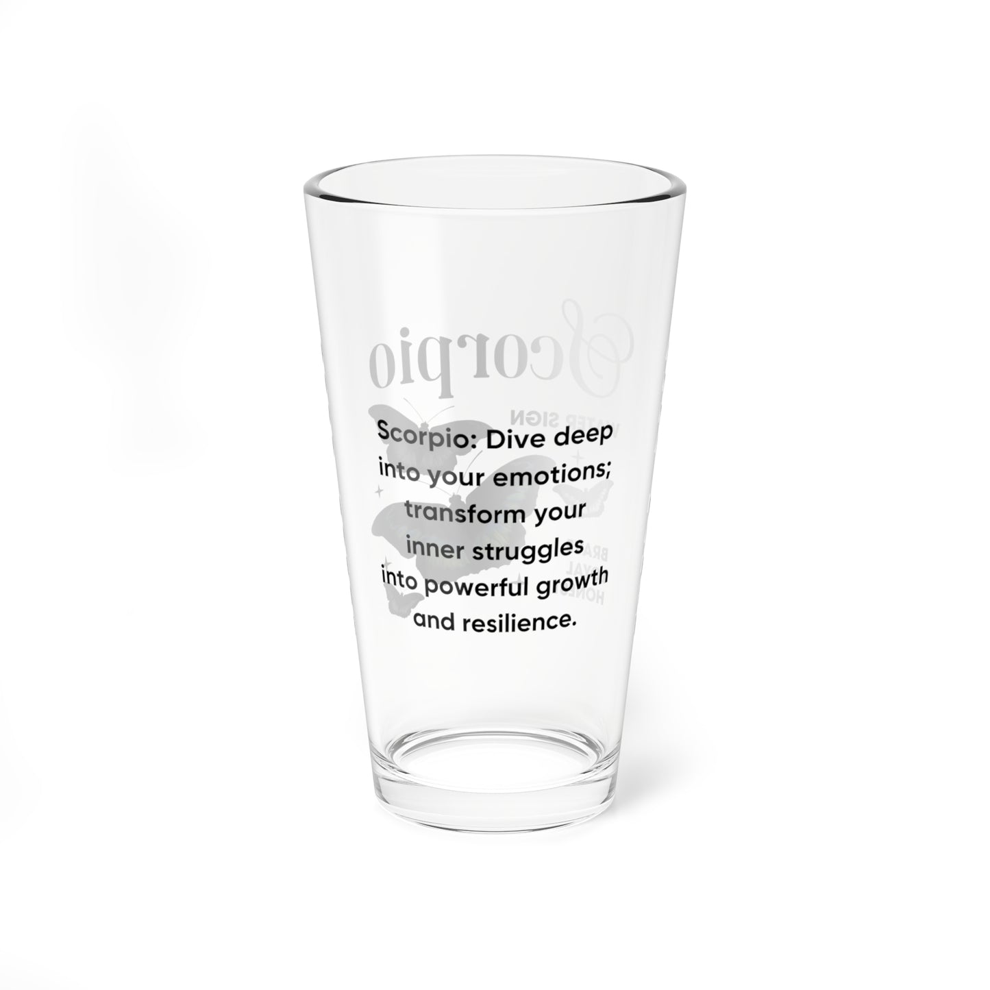 Scorpio custom astrology pint glass, 16oz zodiac star sign birthday drinkware gift