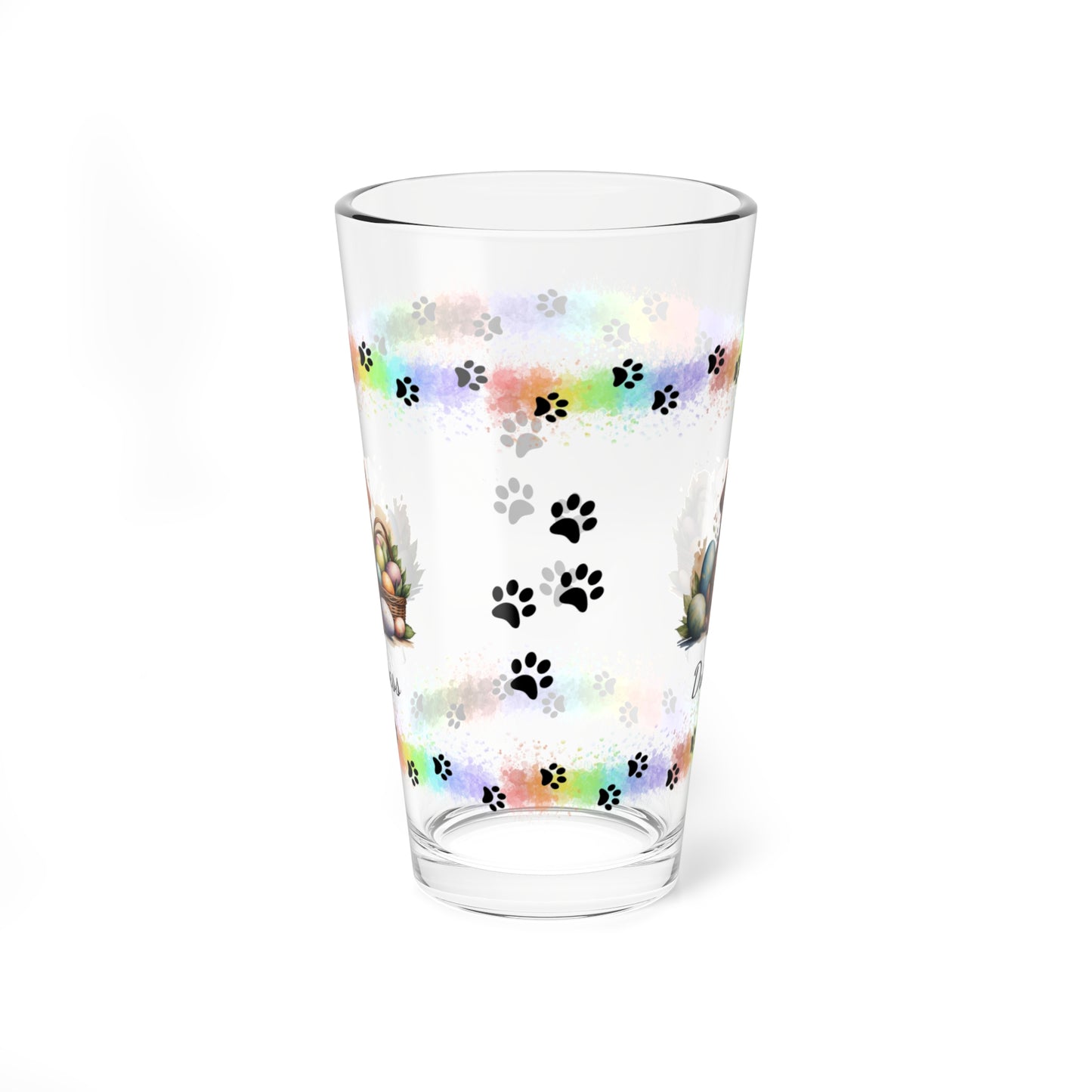 Vizsla Personalized Easter Puppy 16oz Pint Glass - Custom Dog Design, Mental Health Gift, Easter Décor, and Festive Celebrations