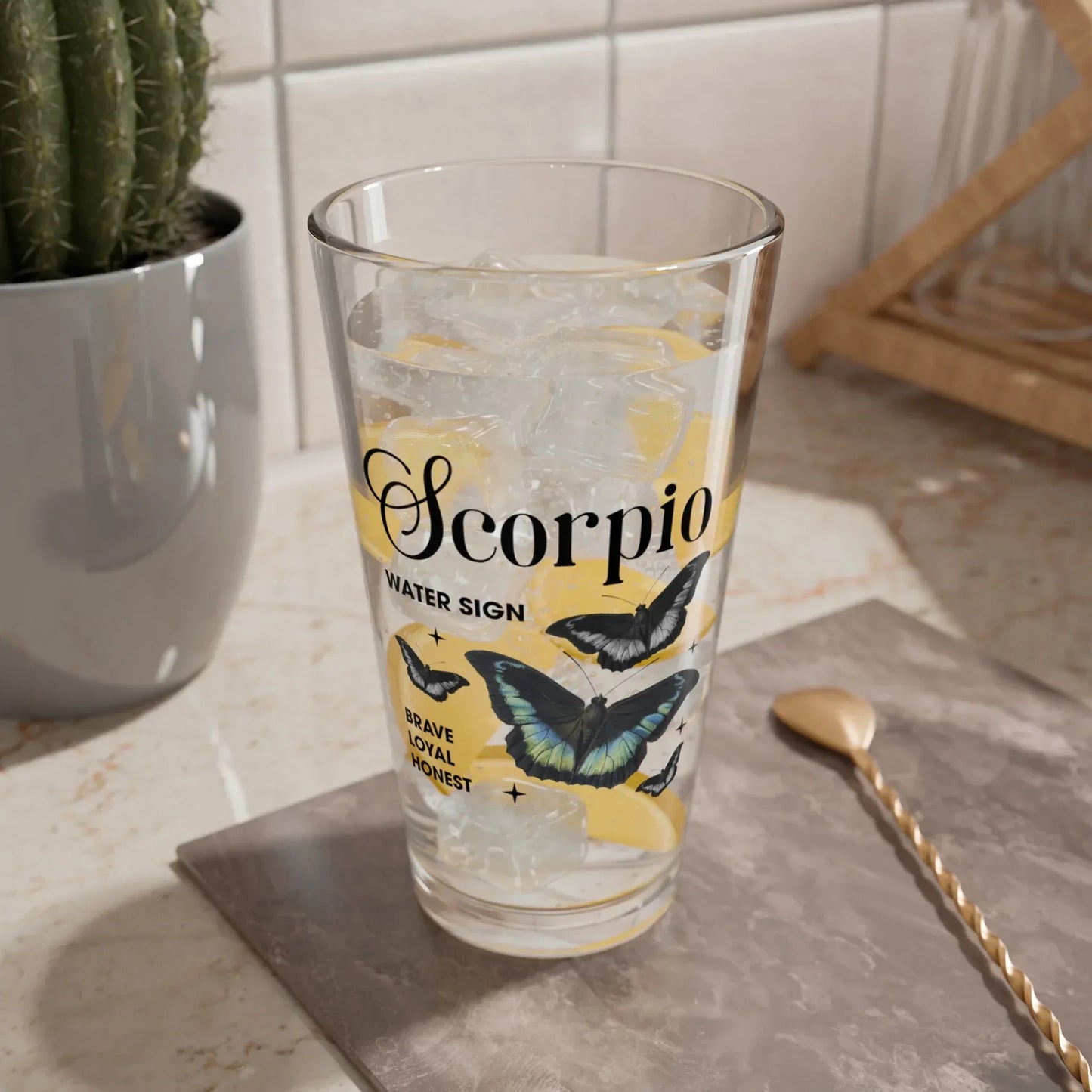 Shop our premium scorpio zodiac pint glass 16oz from MySisterIsASurvivor.