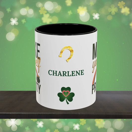 Shop our make yourself a priority st patricks day ceramic mug featuring the 11oz style option from MySisterIsASurvivor.