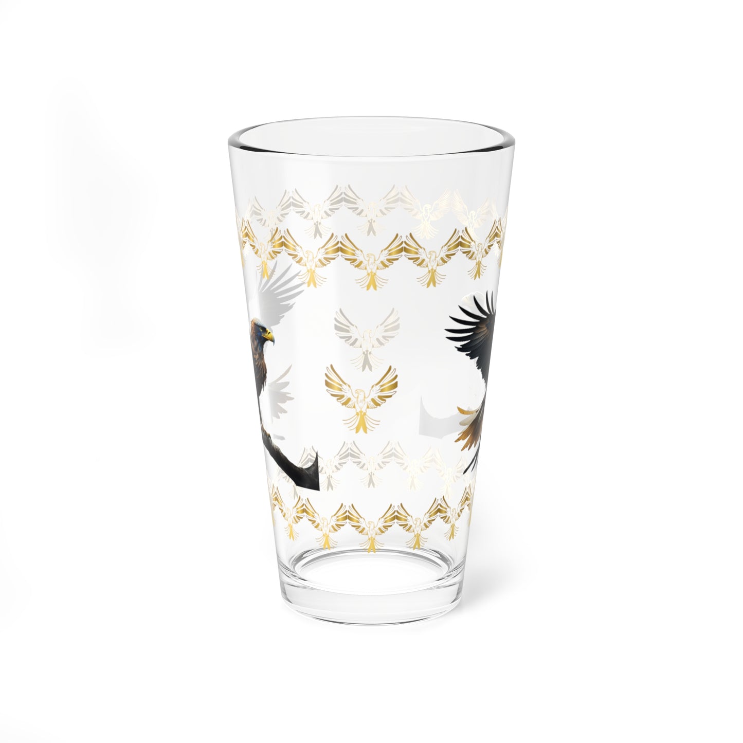 Sky Majesty Triumph 16oz Eagle Pint Glass - Symbol of Strength, Resilience, and Mental Health Awareness
