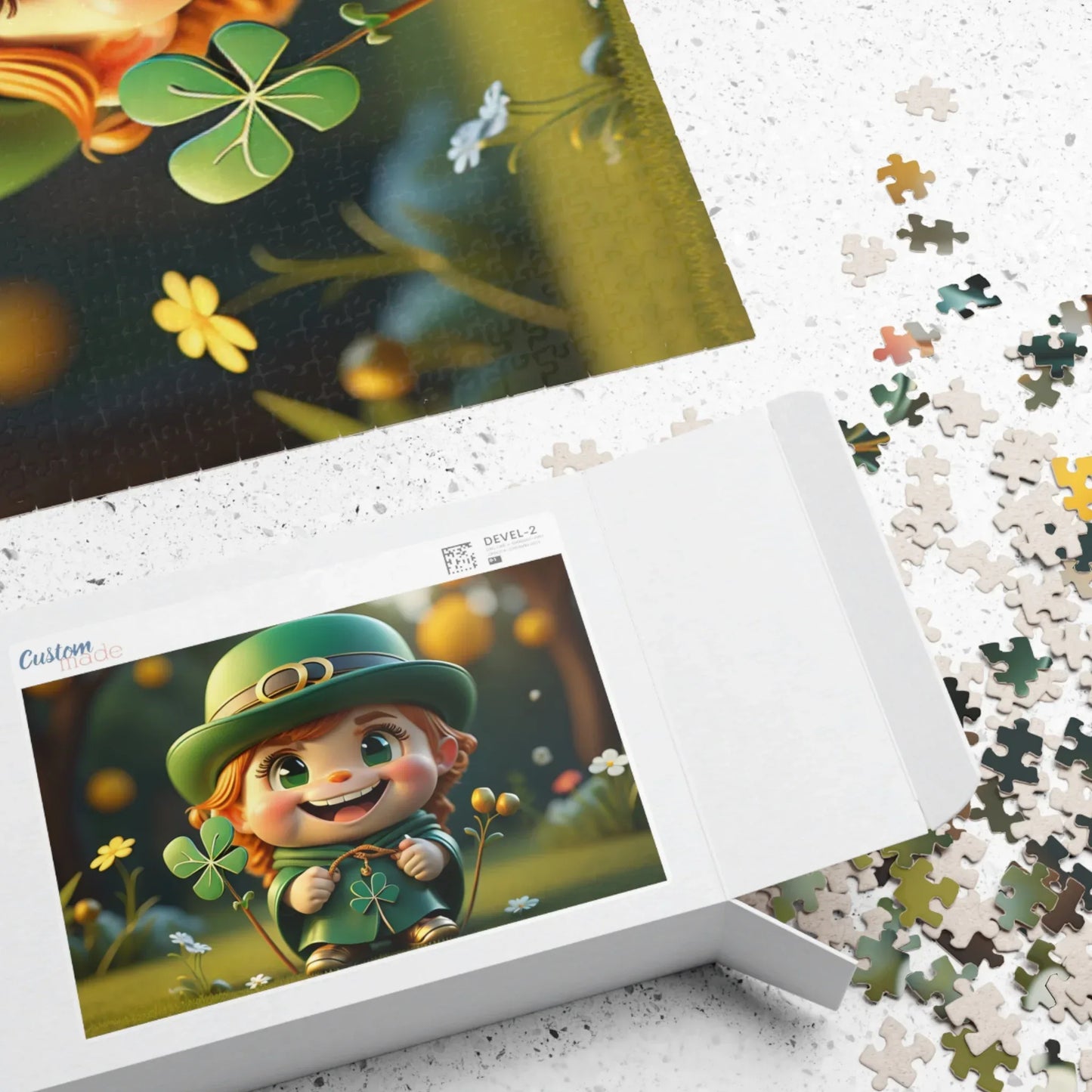 Shop our premium serendipitous leprechaun laughter st patricks day mental health puzzle from MySisterIsASurvivor.