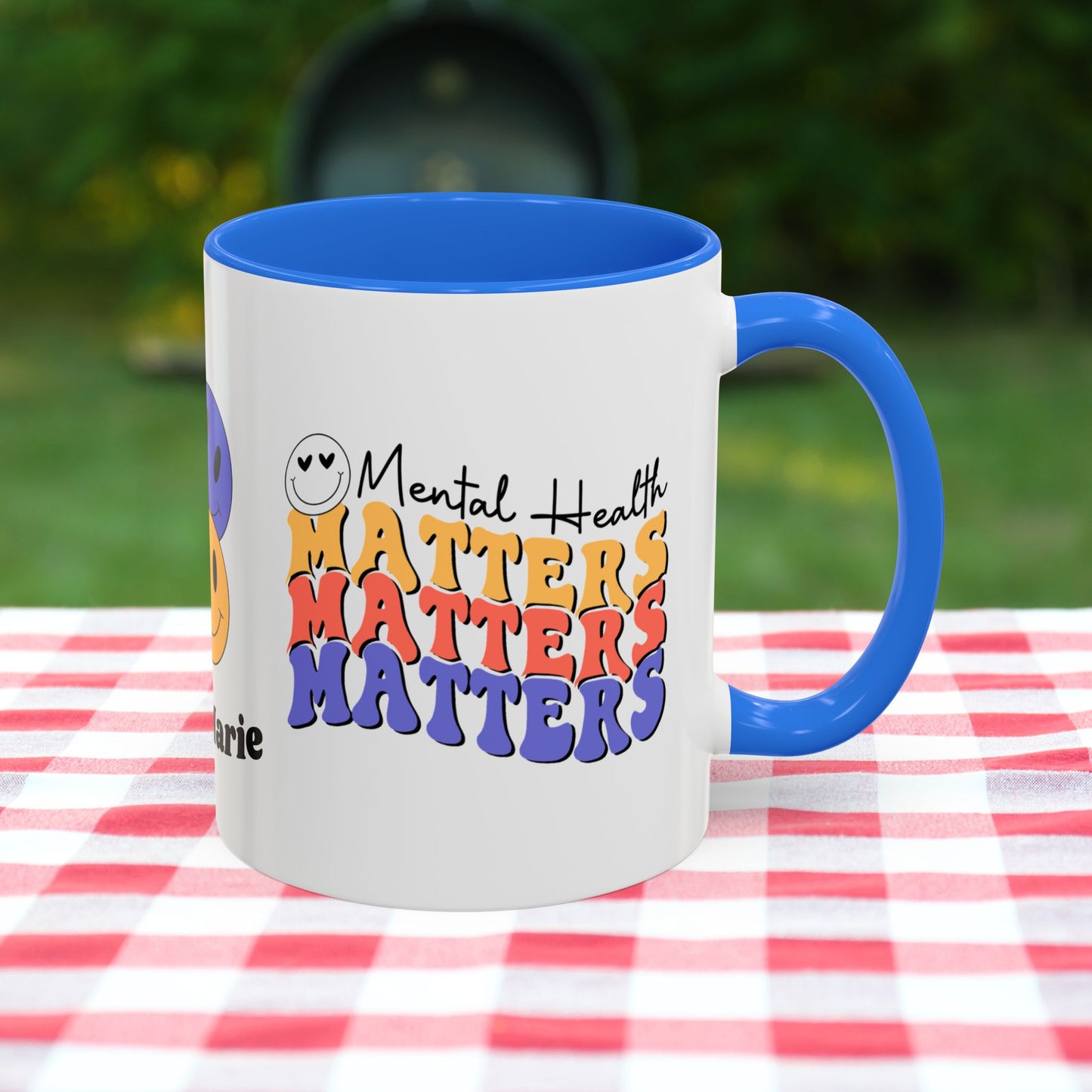 Mental Health Matters - Custom Retro Uplifting Mug for Mental Health Support & Emotional Well-Being