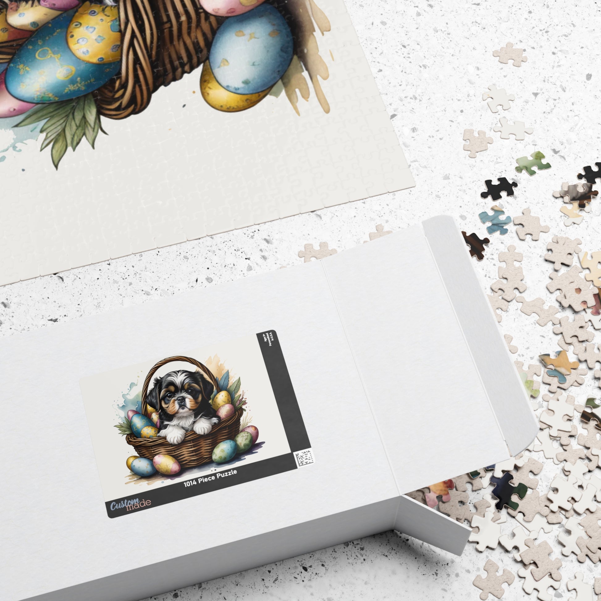 Shih Tzu (Tricolor) Easter Puppy Puzzle - Dog Lovers, Mental Health Benefits, Holiday Fun, Mindfulness, Stress Relief, Festive Gift