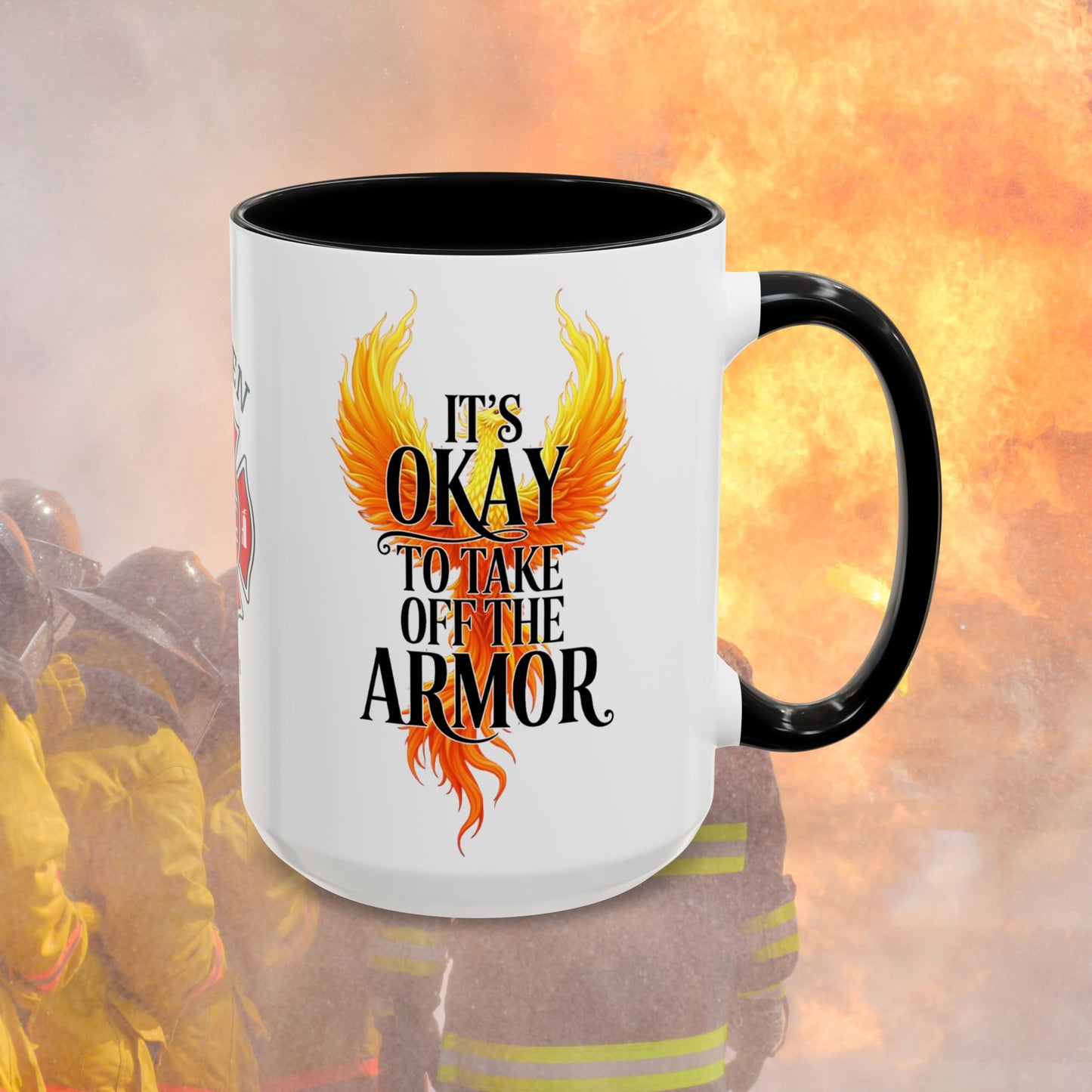 It’s Okay to Take Off the Armor first responder self-care and vulnerability mug