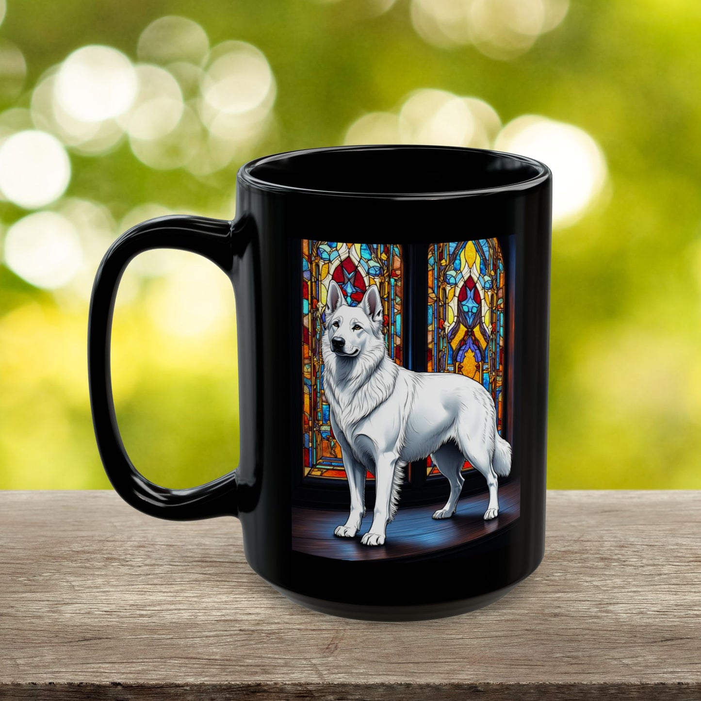 German Shepherd White personalized dog mug, custom coffee cup gift for pet parents