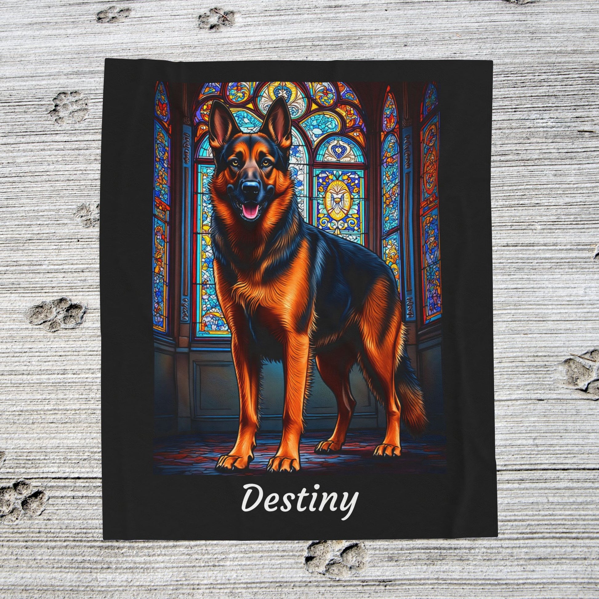 German Shepherd Red & Black Coat Blanket, Custom Dog Throw, Pet Lover Gift for Humans