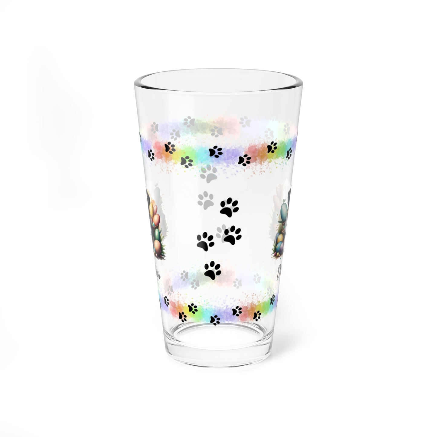 Australian Shepherd Personalized Easter Puppy 16oz Pint Glass - Custom Dog Design, Mental Health Gift, Easter Décor, and Festive Celebrations
