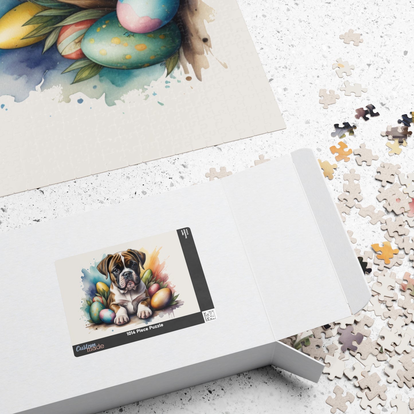Boxer Easter Puppy Puzzle - Dog Lovers, Mental Health Benefits, Holiday Fun, Mindfulness, Stress Relief, Festive Gift