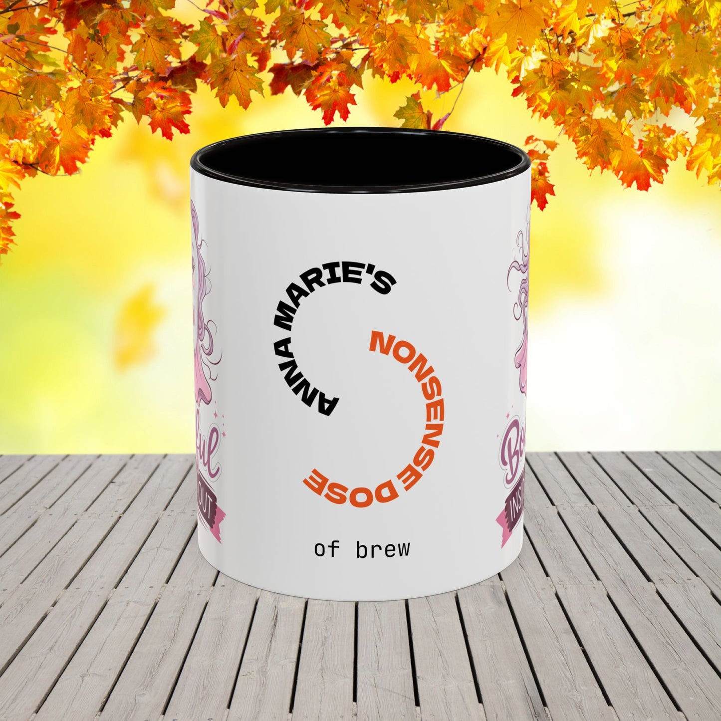 Boo-tiful Inside and Out Halloween Mug -custom Halloween coffee cup for positive self-care