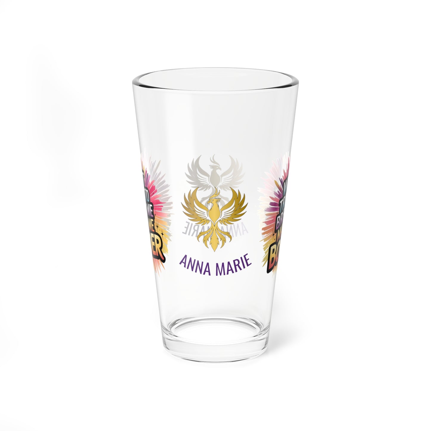 Rise & Reclaim Pint Glass – What Tried to Break Me Made Me Bolder | Survivor Strength Glass