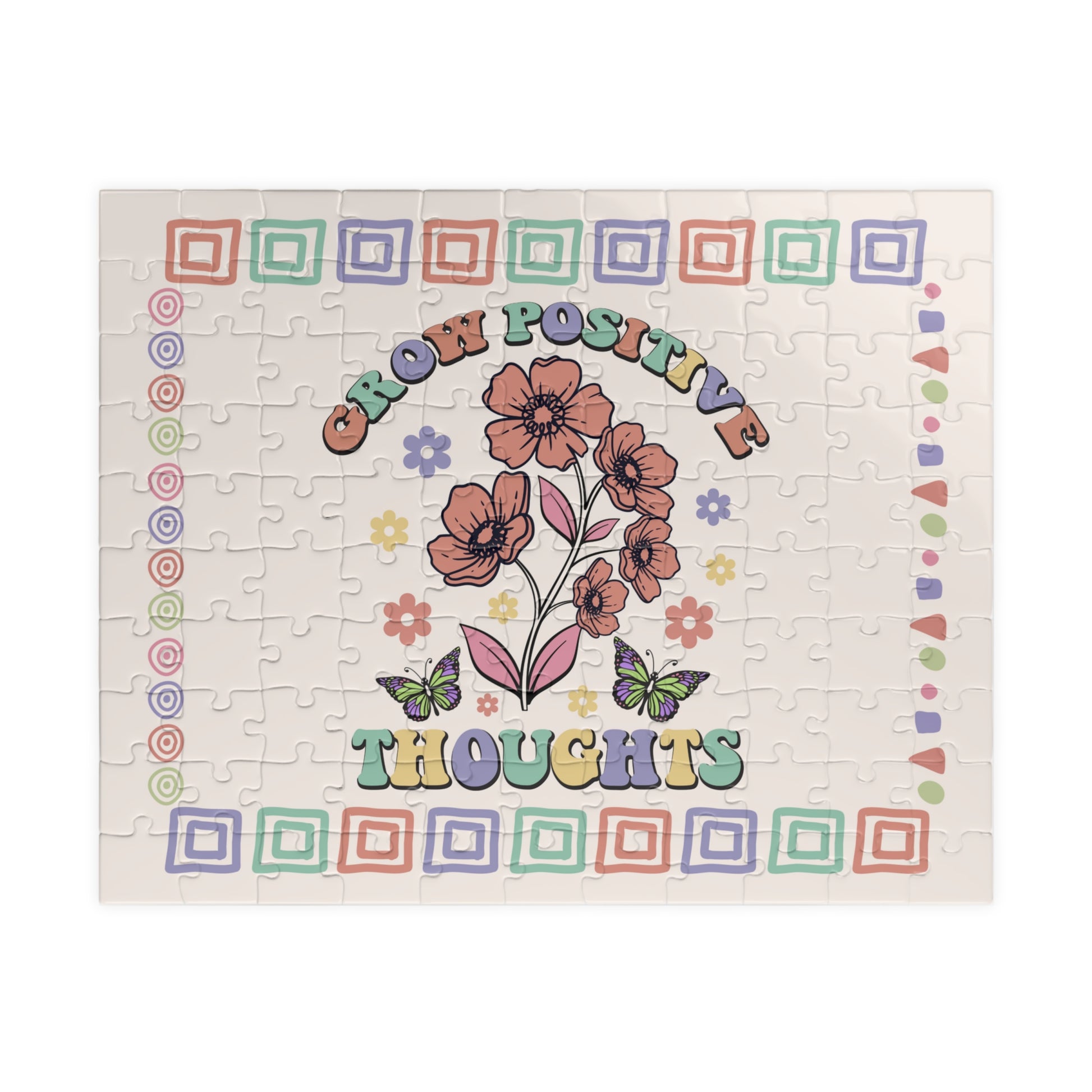 Grow Positive Thoughts - Mental Health Quote Puzzle