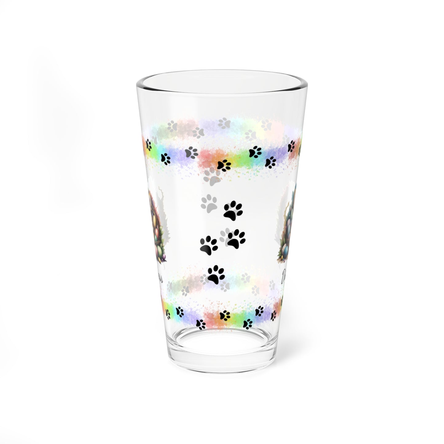 Corgi Personalized Easter Puppy 16oz Pint Glass - Custom Dog Design, Mental Health Gift, Easter Décor, and Festive Celebrations