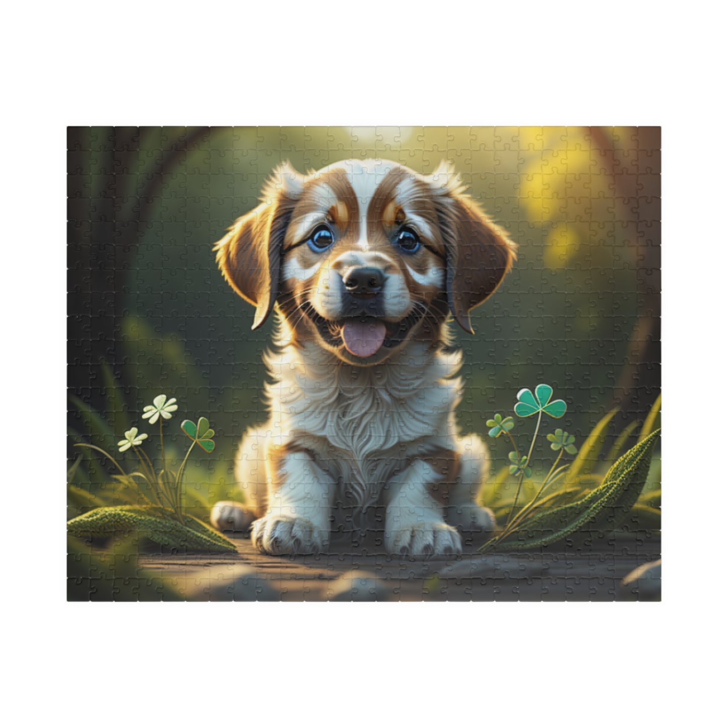 Zenful Zigzags of Puppy Zen - St. Patrick's Day Mental Health Puzzle