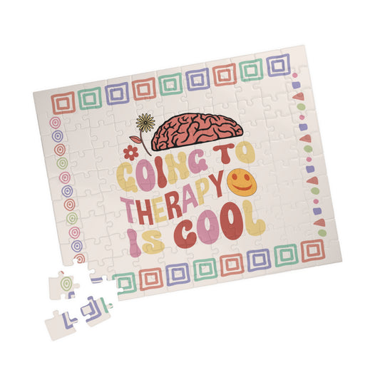Going To Therapy Is Cool - Mental Health Quote Puzzle