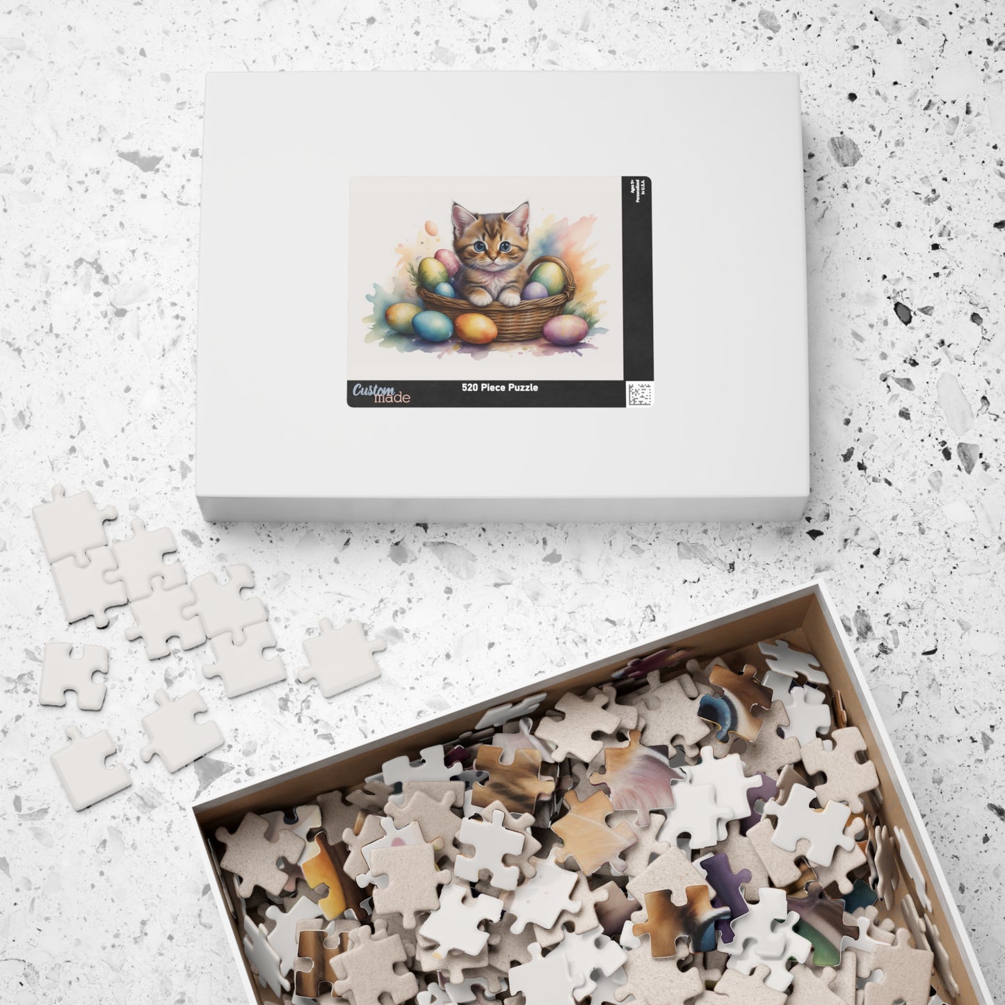 Munchkin Easter Kitten Puzzle - Cat Lovers, Mental Health Benefits, Holiday Fun, Mindfulness, Stress Relief, Festive Gift