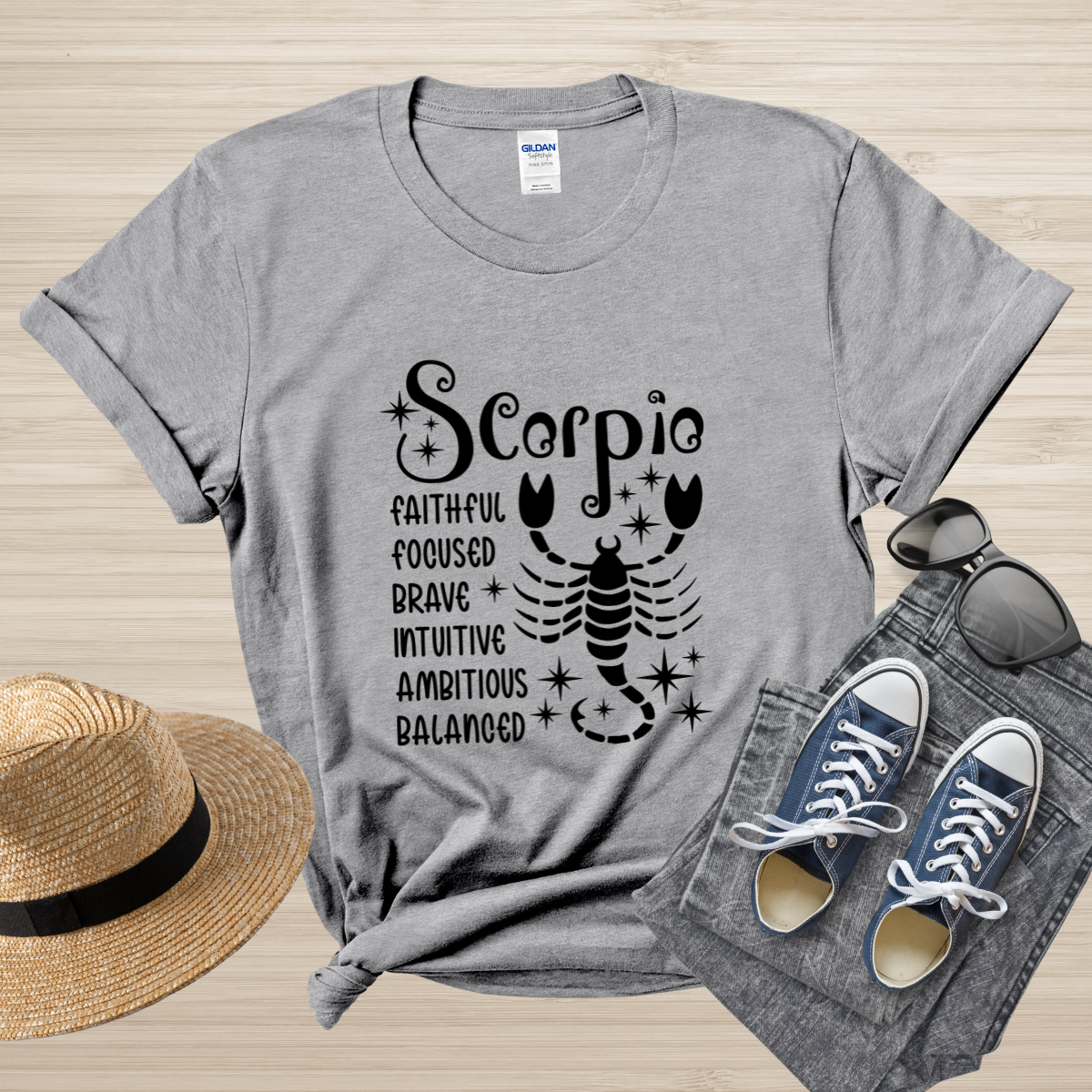 Scorpio Zodiac T-Shirt, astrology horoscope tee, Scorpio birthday shirt gift for men or women