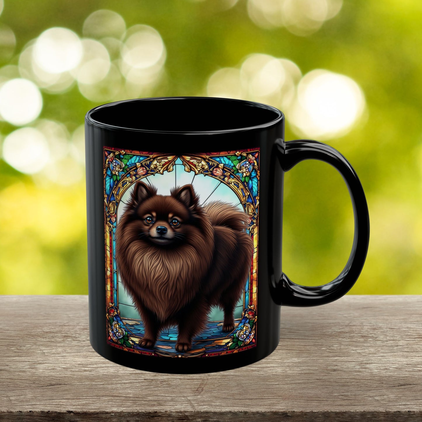 Pomeranian (Chocolate) Personalized Dog Breed Mug, Pet Lover Mug, Dog Coffee Mug, Custom Name Mug, Dog Lover Gift, Dog-Themed Mug