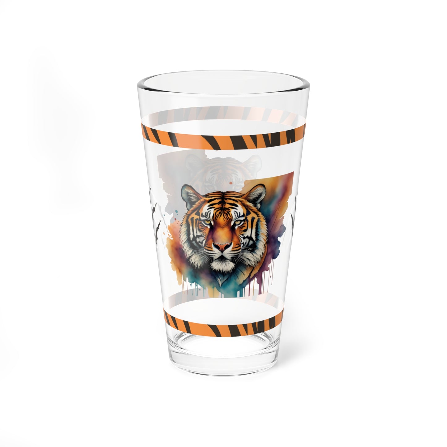 Stalking Serenity 16oz Tiger Pint Glass - Inspiring Strength, Courage, and Empowerment