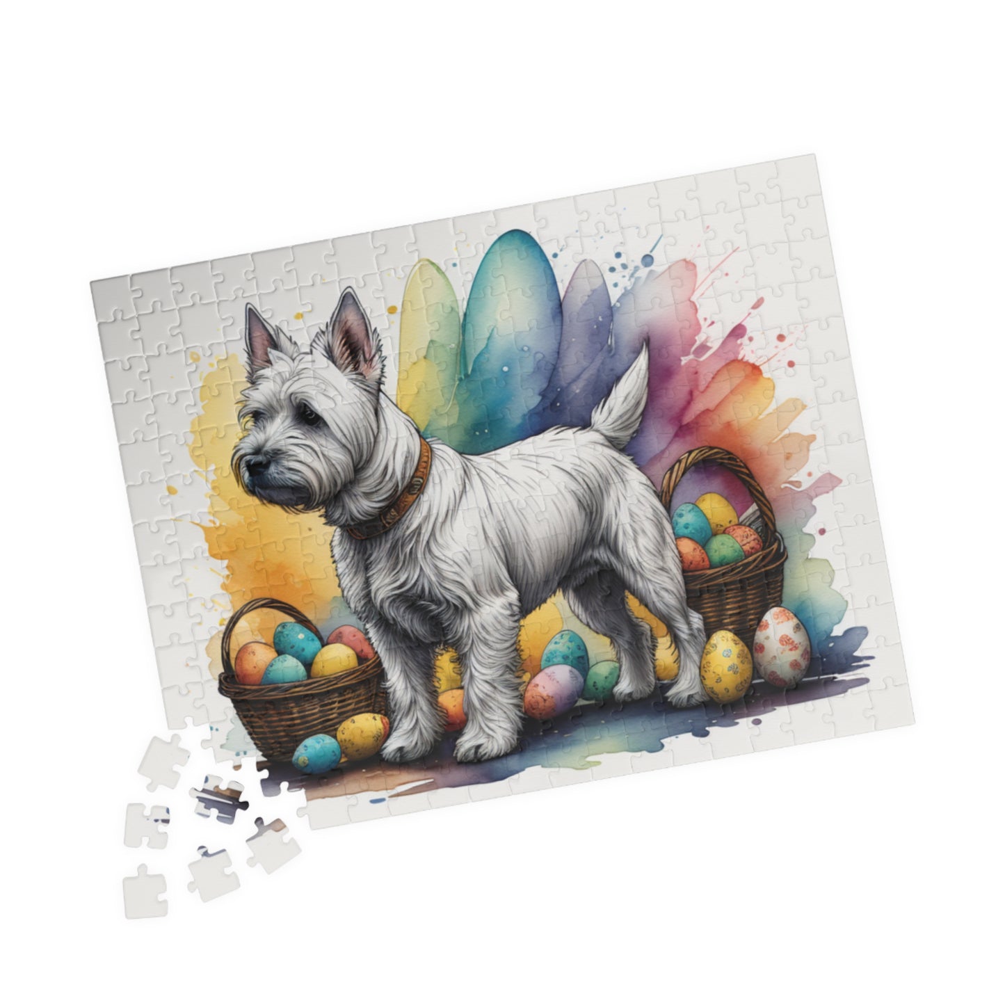 West Highland Terrier Easter Puppy Puzzle - Dog Lovers, Mental Health Benefits, Holiday Fun, Mindfulness, Stress Relief, Festive Gift