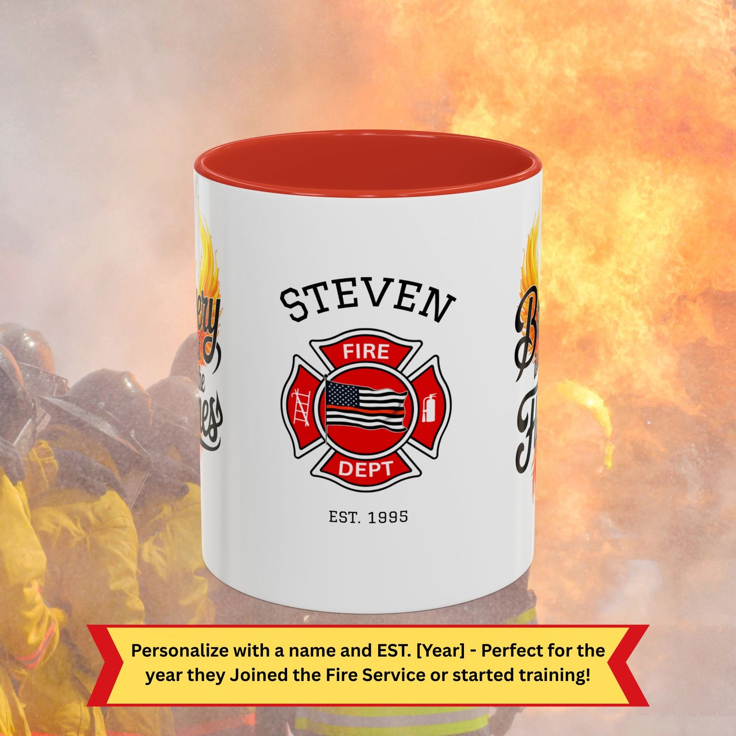 Firefighter Support Custom Mug - Bravery Isn't Just in the Flames | Firefighter Self-Care & Resilience Gift