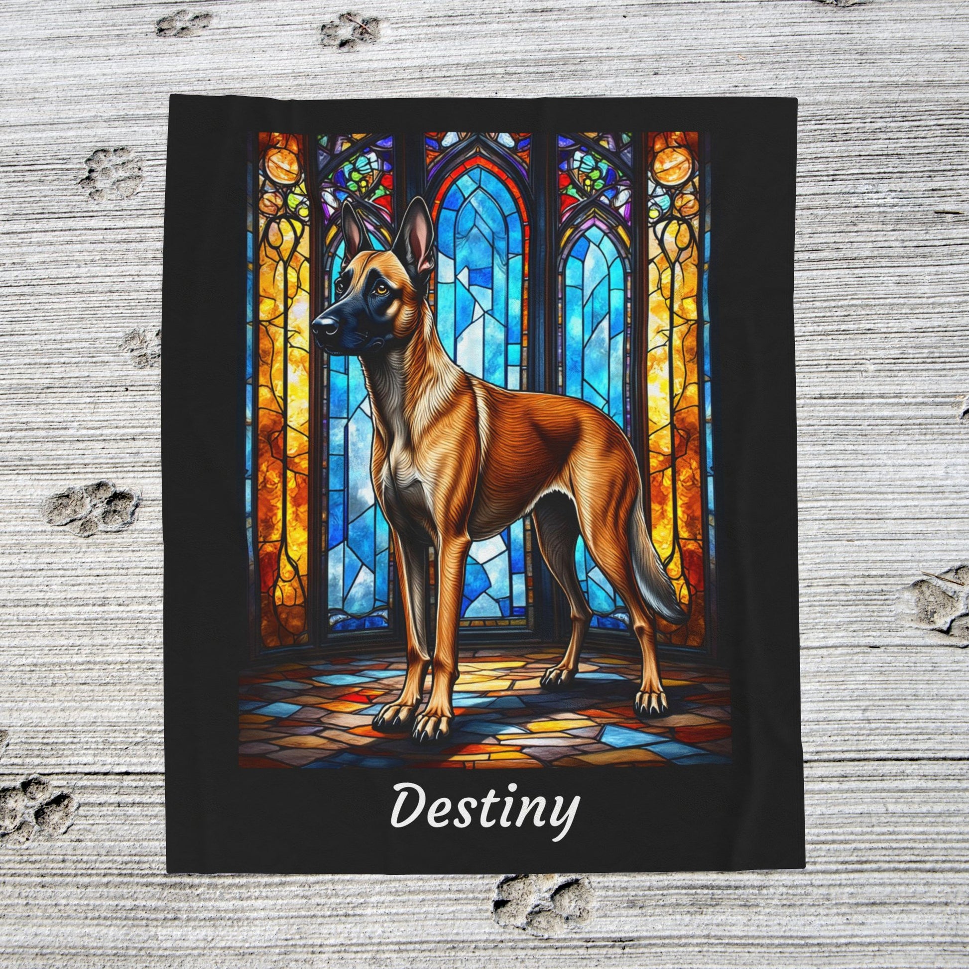 Belgian Malinois Mahogany Coat Velveteen Blanket, Custom Dog Throw, Personalized Gift for Humans