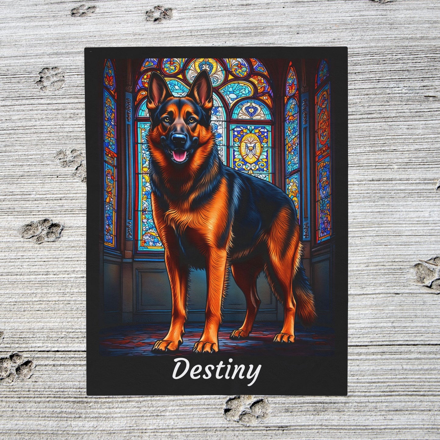 German Shepherd Red & Black Coat Blanket, Custom Dog Throw, Pet Lover Gift for Humans