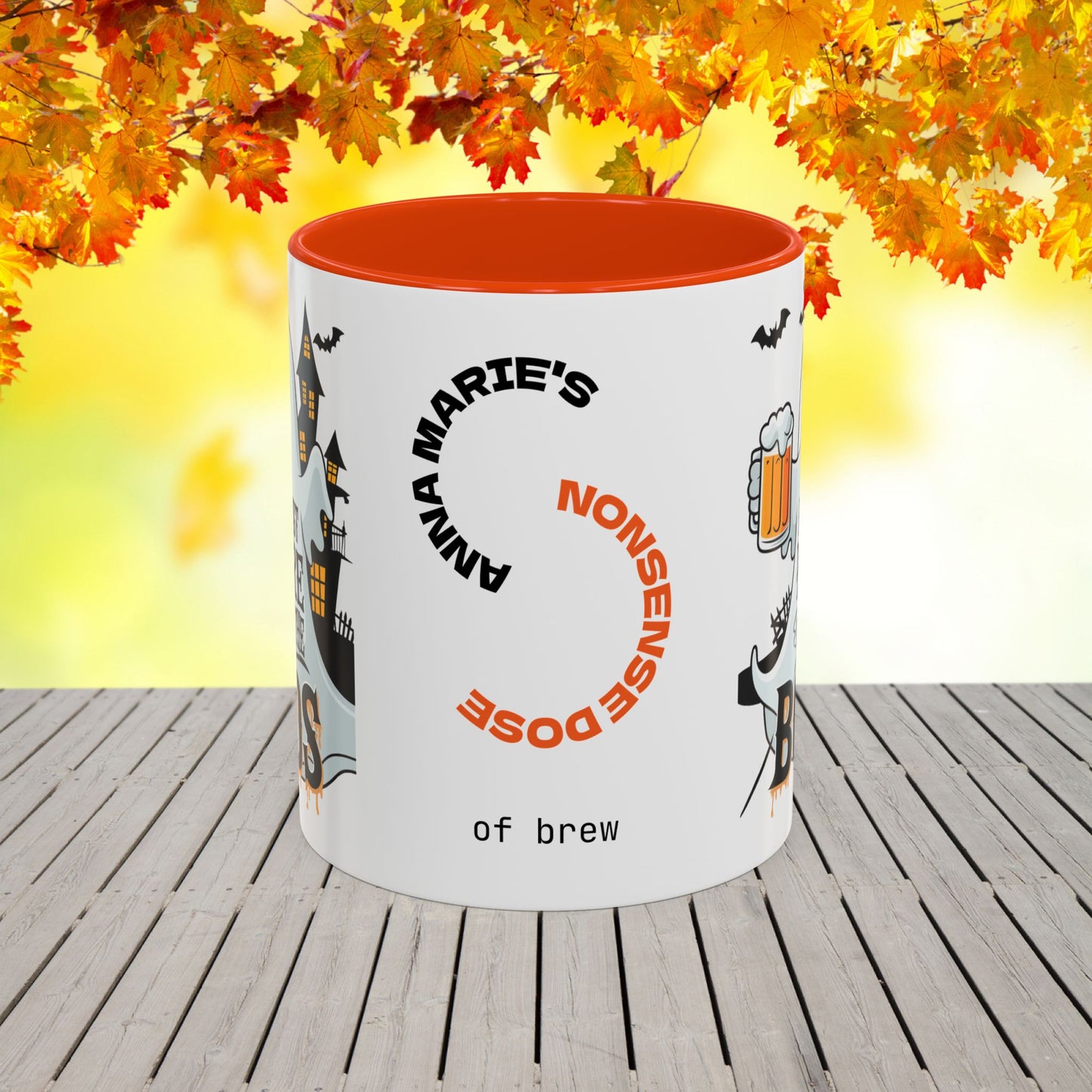 Just Here for the Boos Halloween Mug -fun personalized coffee cup for fall & positivity
