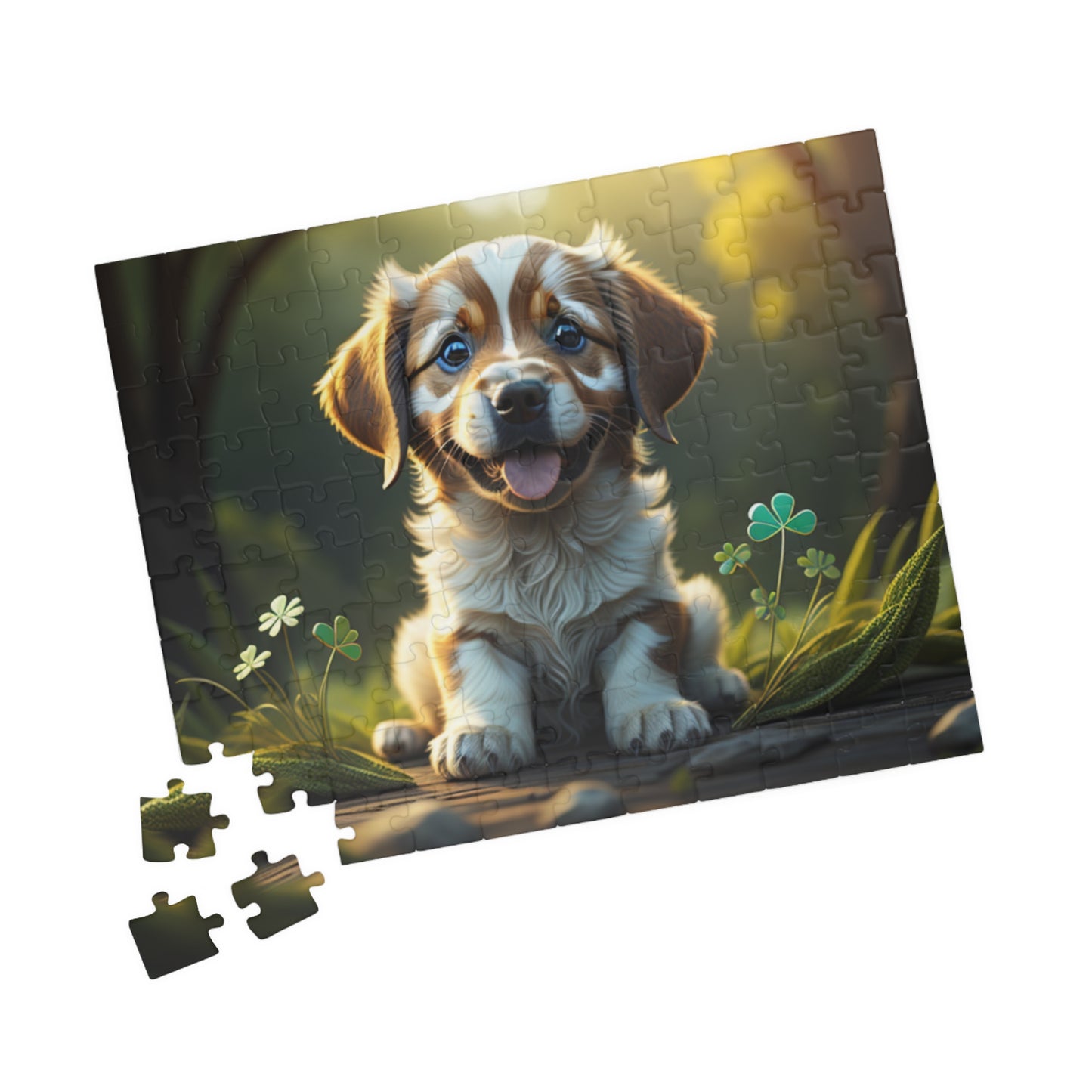 Zenful Zigzags of Puppy Zen - St. Patrick's Day Mental Health Puzzle