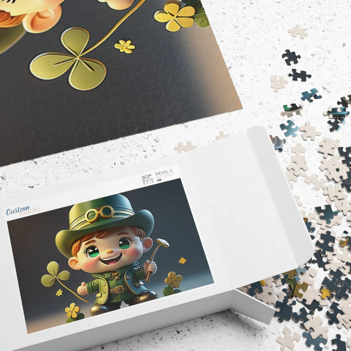 Shop our premium leprechaun laughter logic st patricks day mental health puzzle from MySisterIsASurvivor.