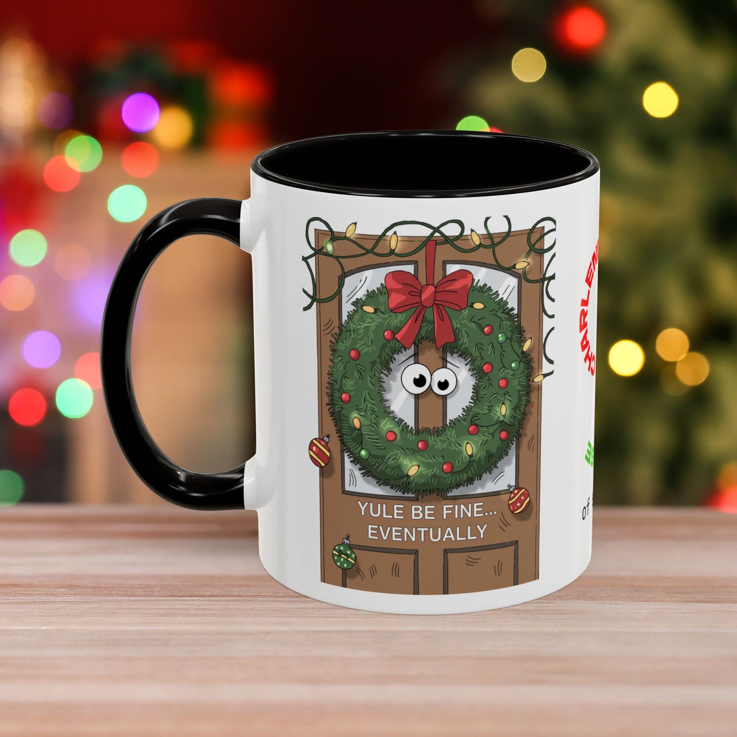 Yule Be Fine... Eventually – Colorful Christmas Mug with Accent Color