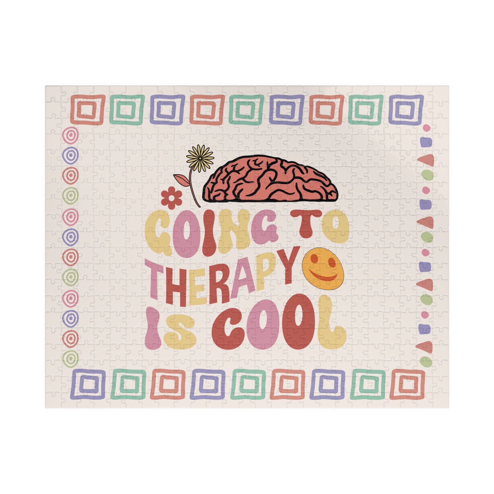 Going To Therapy Is Cool - Mental Health Quote Puzzle