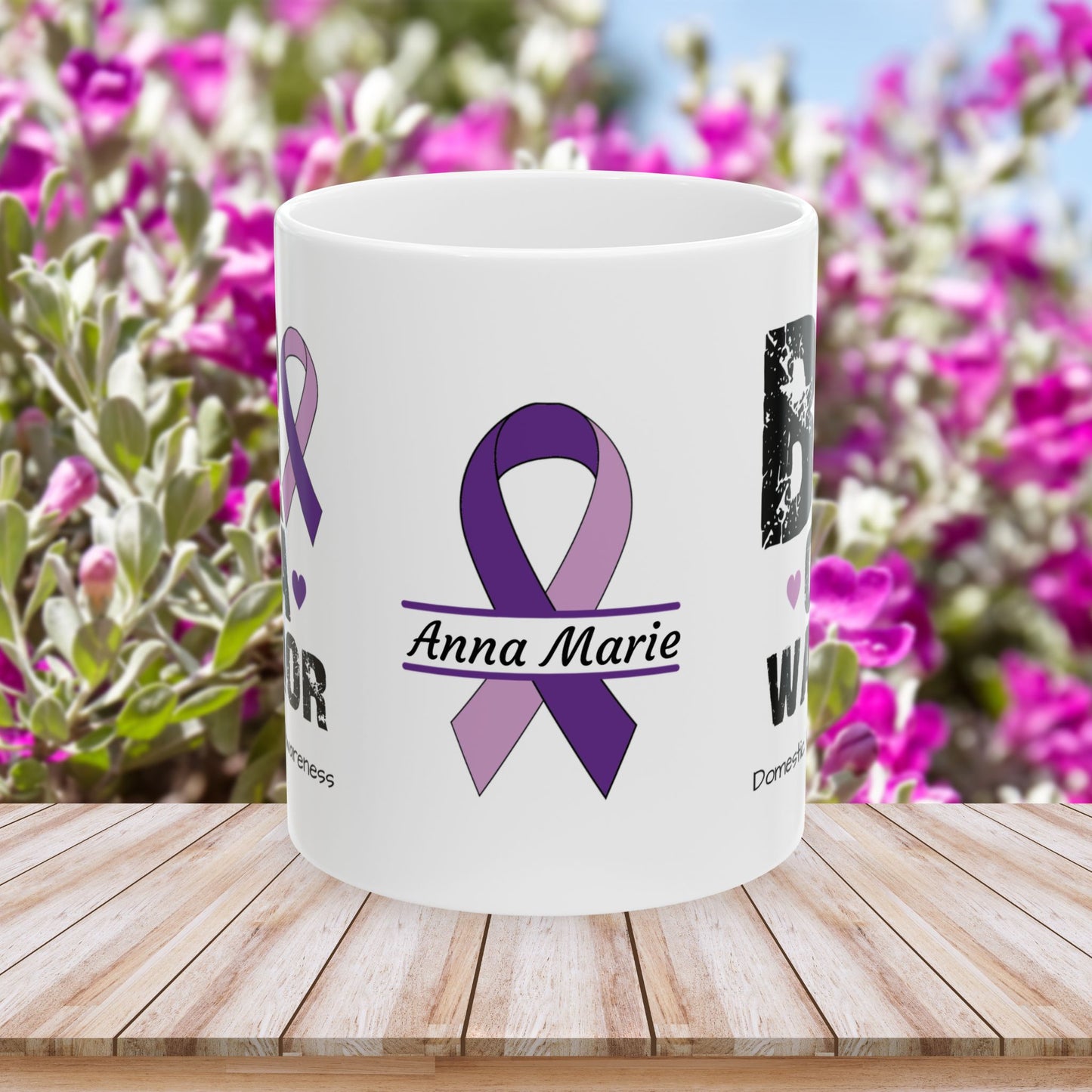 Bro of a Warrior mug - custom DV support mug with resilient and empowering message