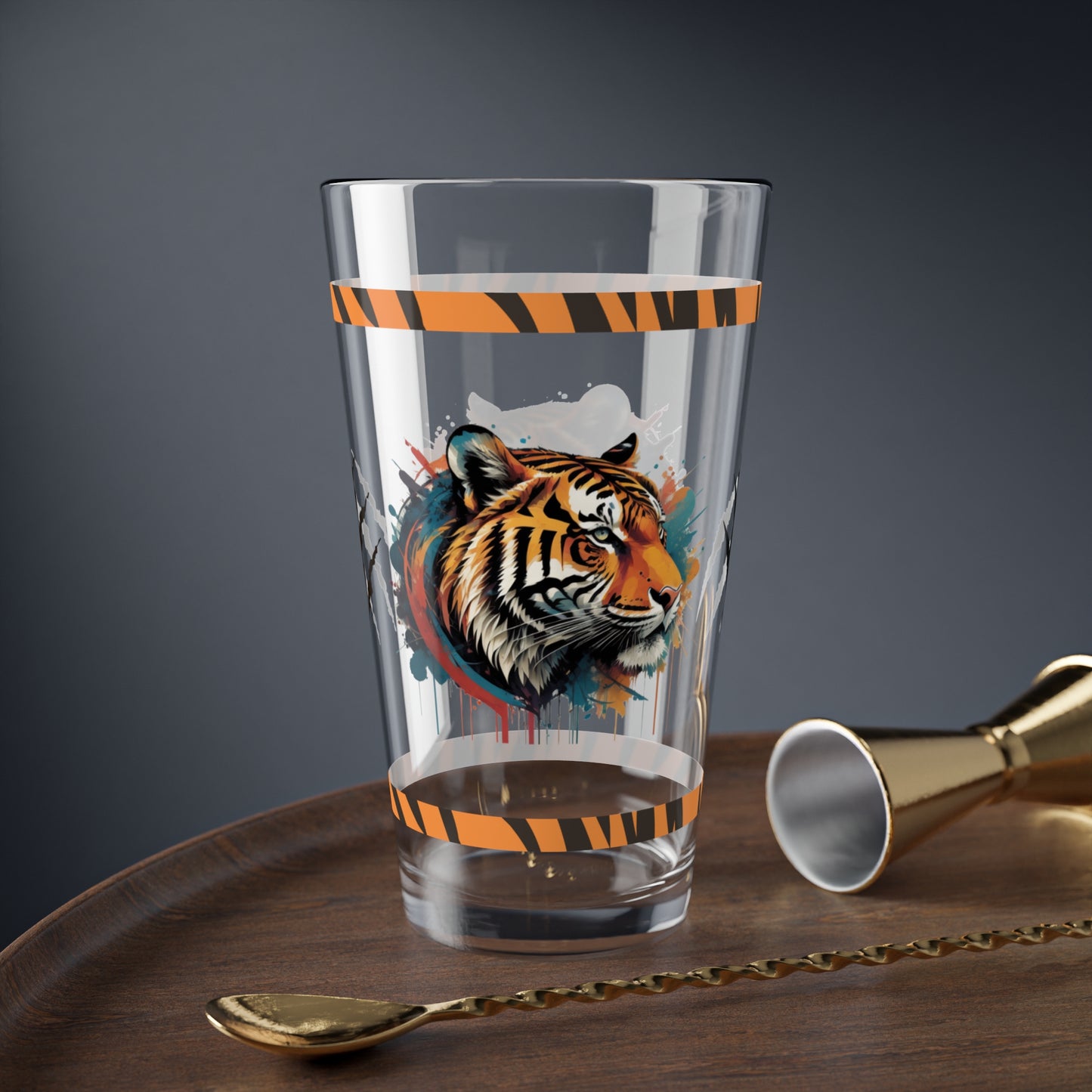 Mental Health Maneuver Tiger Unleashed 16oz Tiger Pint Glass - Inspiring Strength, Courage, and Empowerment