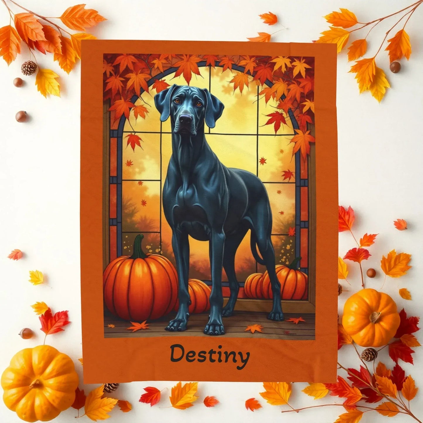Shop our premium blue great dane velveteen plush blanket from MySisterIsASurvivor.