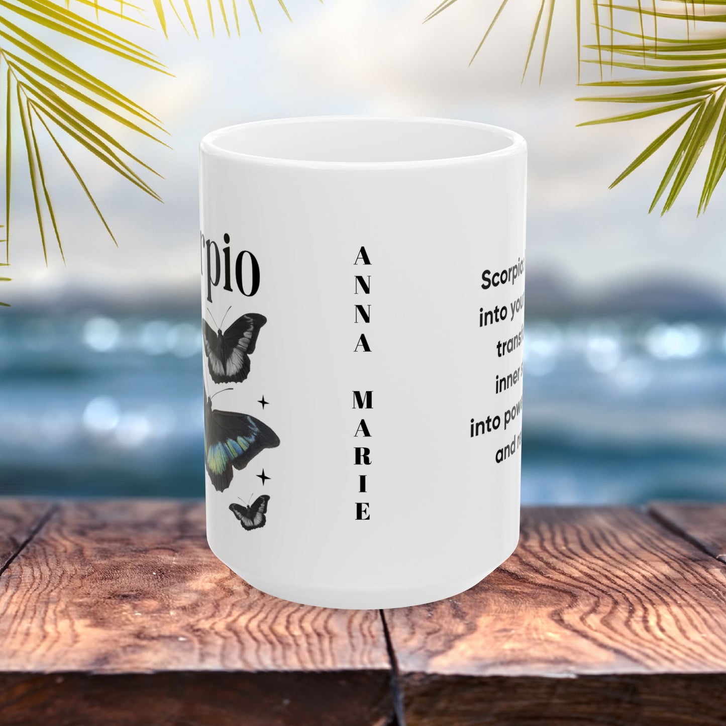Scorpio zodiac mug, personalized zodiac coffee mug, astrology birthday gift for Scorpio fans